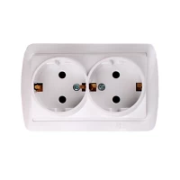 Розетка двойная с заземлением  16 А  Acura