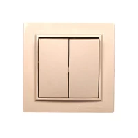 Выключатель двойной Enzo Латте