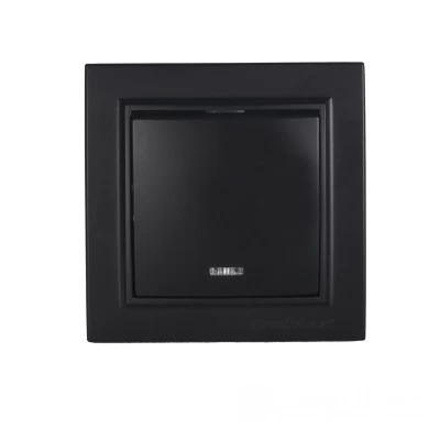 Выключатель с подсветкой Графит Выключатель с подсветкой Графит