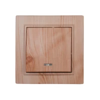 Выключатель с подсветкой Enzo Светлое дерево