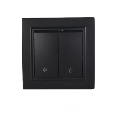 Выключатель двойной проходной Графит Выключатель двойной проходной Графит
