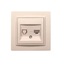 Розетка компьютерная 1x8P8C Enzo Латте