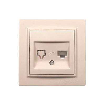 Розетка компьютерная 1x8P8C Enzo Латте