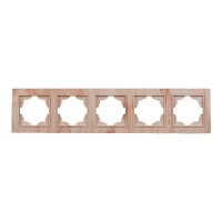 Рамка пятиместная Enzo Светлое дерево