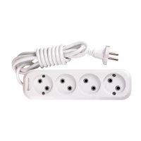 Удлинитель без заземления 4 гнезда, 2 м, белый