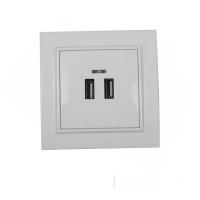 Розетка USB (2 порта) 2 A Enzo Белый
