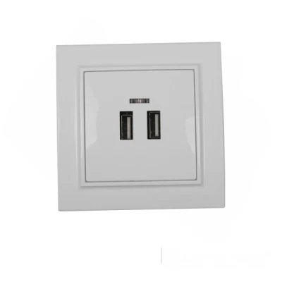 Розетка USB (2 порта) 2 A Enzo Белый
