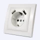 Розетка с заземлением + 2 USB порты 2 A, 16 А, Enzo белый