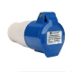 Силовой штепсельный разъем 3x16 (переносной)/2P+PE/16 А/220 – 250 В/IP44