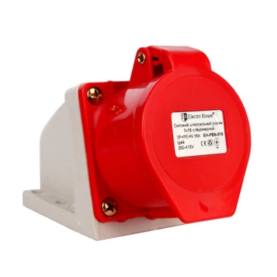 Силовой штепсельный разъем 5x16 (стационарный)/3P+PE+N/16 А/380 – 415 В/IP44 Силовой штепсельный разъем 5x16 (стационарный)/3P+PE+N/16 А/380 – 415 В/IP44
