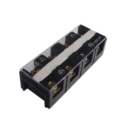 Клеммная колодка в корпусе 4 клеммных пары, 60 A, IP20, винтовой Клеммная колодка в корпусе 4 клеммных пары, 60 A, IP20, винтовой