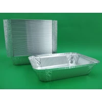 Контейнер из пищевой алюминиевой фольги прямоугольный 960 мл SP64L 100 штук  (1 пачка)