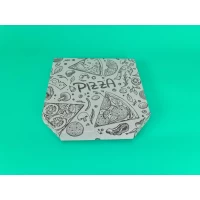 Коробка для пиццы 30 см бурая с печатью Pizza 300х300х40 мм (50 шт)