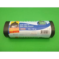 Мусорный пакет объемом 120 литров, размеры 70х110см, (10шт LD) Супер Торба (1 рул)