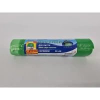 Мусорный пакет с завязкой 60 литров (10шт LD) 