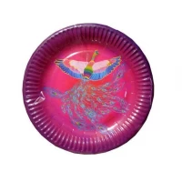 Бумажная тарелка с рисунком  19см