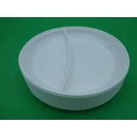 Тарелка 2-х секционная пластиковая диаметр 205мм  (100 шт)