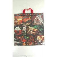 Пакет новогодний полиэтиленовый с петлевой ручкой Пакет новогодний полиэтиленовый с петлевой ручкой