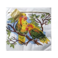 Салфетка декор (ЗЗхЗЗ, 20шт) Luxy  Попугай (006) (1 пачка)