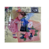 Салфетка (ЗЗхЗЗ, 20шт) Luxy  Письмо любви (100) (1 пачка)