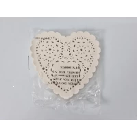 Салфетка ажурная СЕРДЦЕ Ф12,5(100шт) (1 пачка)