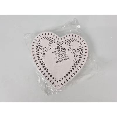Салфетка ажурная СЕРДЦЕ Ф20,5(250шт) (1 пачка)
