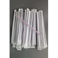 Полосатая трубочка ровная d4.8 длина 21см в индивидуальной упаковке (200 шт)