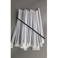 Трубочка в индивидуальной апаковке d4.8-21см Черная ровная (200 шт)