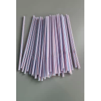Трубочка Полоса d4.8-21см  с гофрой  (200 шт)
