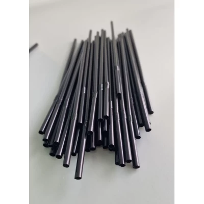 Трубочка d4.8-21см черная с гофрой (200 шт)