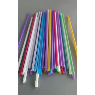 Трубочка d4.8-22см Микс ровная  (200 шт)