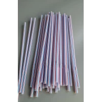 Трубочка коктейльная с гофрой d4.8 длина 24см Полосатая  (200 шт)