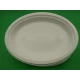 Овальная тарелка одноразовая пластиковая 260 mm белая (50 шт)