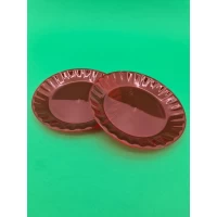 Десертная стекловидная тарелка размер 16см  Красная (10 шт)