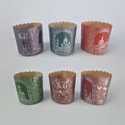 Форма для выпечки пасхального кулича (85*90) Серебряные соборы(250гр) (50 шт)