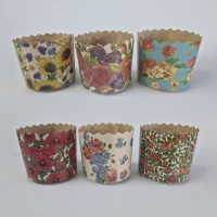 Форма для выпечки пасхального кулича (85*90) Цветы(250гр) (50 шт)