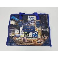 Сумка полипропиленовая с цветным рисунком  (36*34) Ночной город (10 шт)