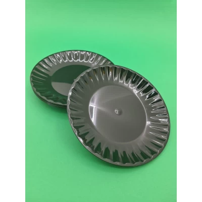 Одноразовая тарелка стеклоподобная диаметр 205 мм черная (10 шт) Одноразовая тарелка стеклоподобная диаметр 205 мм черная (10 шт)