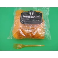 Вилка «Super» стеклоподобная  Юнита  оранжевая (100 шт)