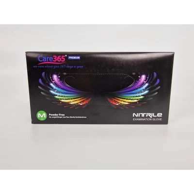 Перчатки Нитрил Черные (100шт) М (1 пачка)