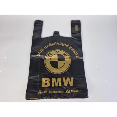 Пакет полиэтиленовый BMW размер 37х60 чёрный Леоми 25 штуп.
