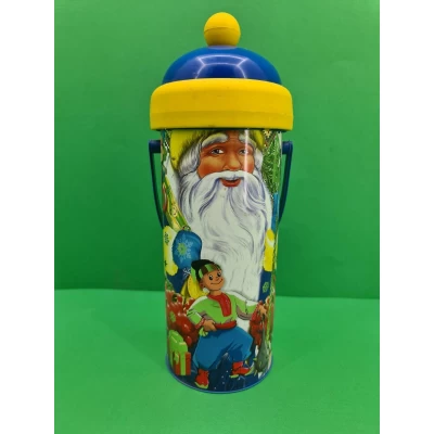 Тубус под конфеты средний /Дед Мороз и мальчик(d-87*205mm) (1 шт) Тубус под конфеты средний /Дед Мороз и мальчик(d-87*205mm) (1 шт)