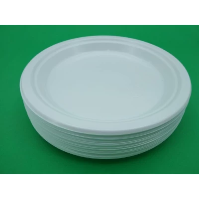 Тарелка одноразовая пластиковая 260 mm белая (50 шт)