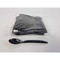 Ложка одноразовая чайная 140 мм черная BITTNER 100 шт./уп.