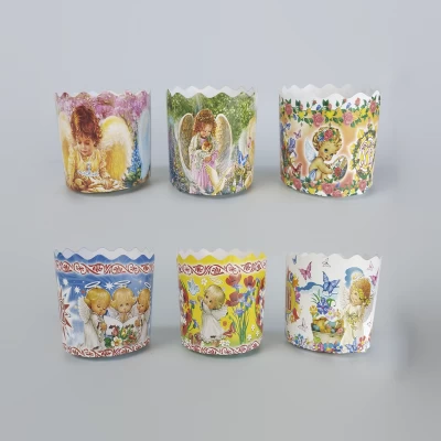 Форма для Пасхи бумажная размер 65*70 ассорти (100гр) (50 шт)