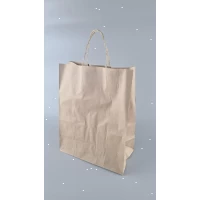 Пакет с ручками бумажный 29*23*12  коричневый №4 (25 шт)