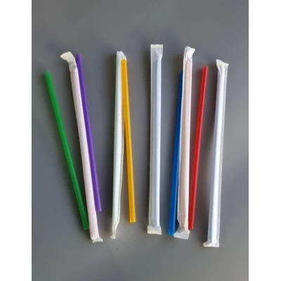 Трубочка  d6.8-21см в индивид. упаковке Микс (200 шт)