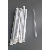 Трубочка d6.8-21см в индивид. упаковке Прозрачная  (200 шт)