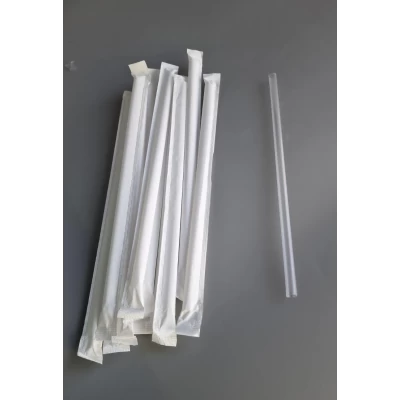 Трубочка d6.8-21см в индивид. упаковке Прозрачная  (200 шт)