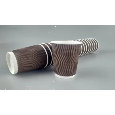 Стакан гофрированный 175мл коричневый Стакан гофрированный 175мл коричневый